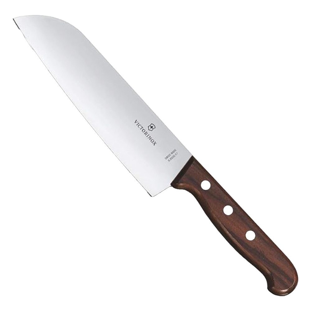 Cuchillo Santoku Wood de 17 cm, Filo con Corte Recto, Estilo Japonés