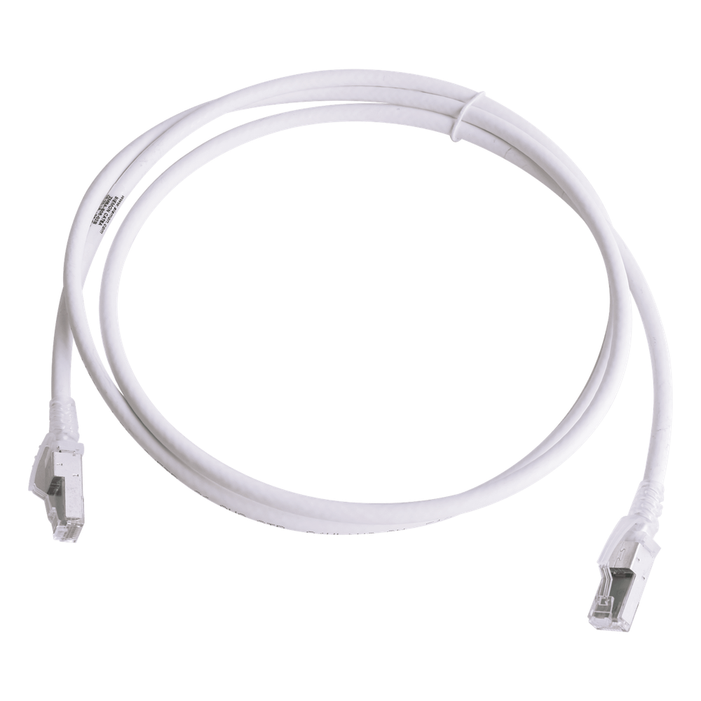 Patch Cord Z-MAX Cat6A S/FTP, CM/LS0H, 1.52 Metros (5 Pies), Color Blanco, Versión Bulk (Sin Empaque Individual)