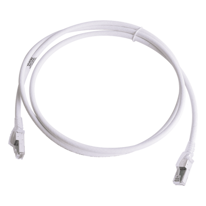 Patch Cord Z-MAX Cat6A S/FTP, CM/LS0H, 1.52 Metros (5 Pies), Color Blanco, Versión Bulk (Sin Empaque Individual)