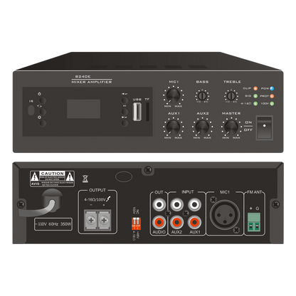 KIT de Amplificador de 240W Modelo EPB240E | más Micrófono de Cuello de Ganso Modelo EP338