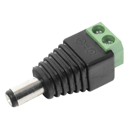 Adaptador Macho Tipo Jack de 3.5 mm (0.14 Pulgadas) Polarizado de 12 Vcc / Terminales Tipo Tornillo / Polarizado (+/-) / Ideal para Cámaras de Video