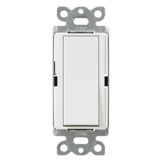 Apagador de pared Claro unipolar tipo paleta, 15 A, 120/277 V, para cargas generales de iluminación y motores, color blanco brillante