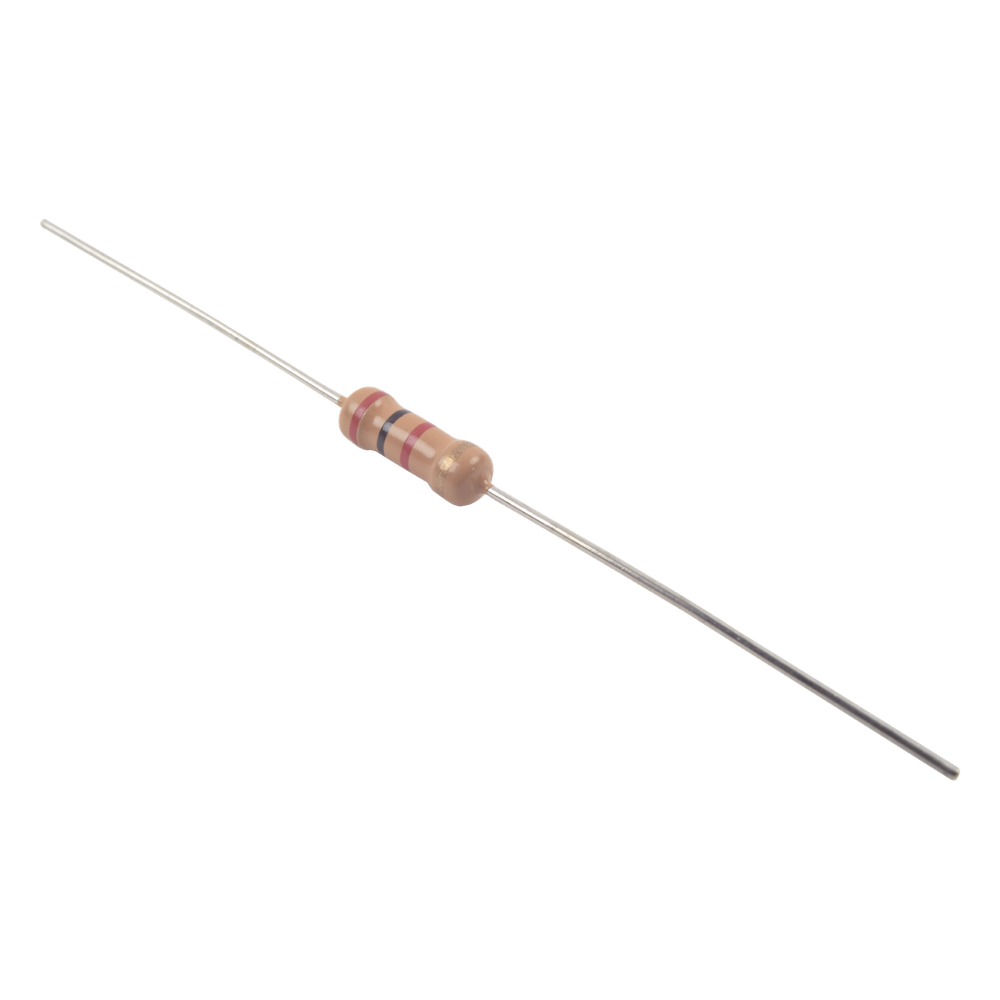 Resistencia de 2 k Ohm 1/2 Watt, 5% Axial, Película de Carbón