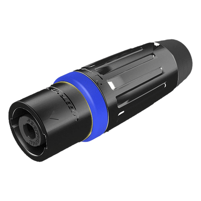 Speakon Conector de cable macho de 4 polos, carcasa negra, cable AWG10, 30A