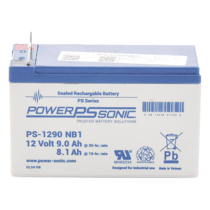 Batería 12V, 9AH, Para Respaldo, Tecnologías AGM/VRLA, 5 Años Vida Útil, Terminales NB1, Reconocida UL