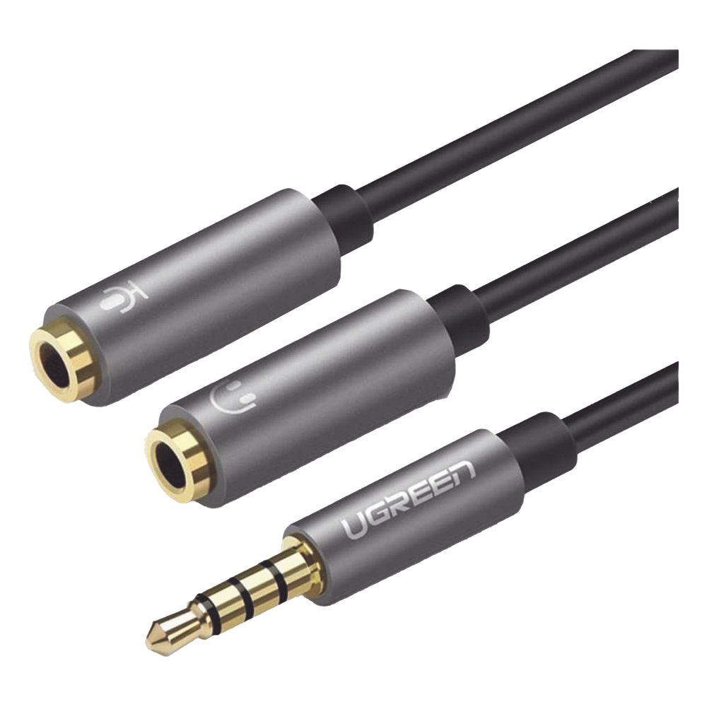 Cable Divisor en Y / De 3.5 mm Macho a Dos Salidas de 3.5 mm Hembra / CTIA, TRS / Núcleo de Cobre / TPE / Longitud 20 cm / Ideal para Separar el