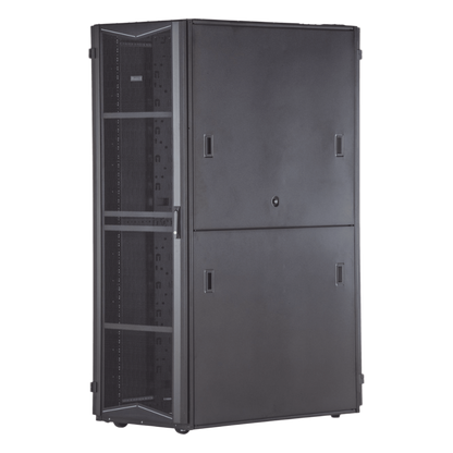Gabinete FlexFusion para Centros de Datos, 42 UR, 600 mm de Ancho, 1070 mm de Profundidad, Fabricado en Acero, Color Negro