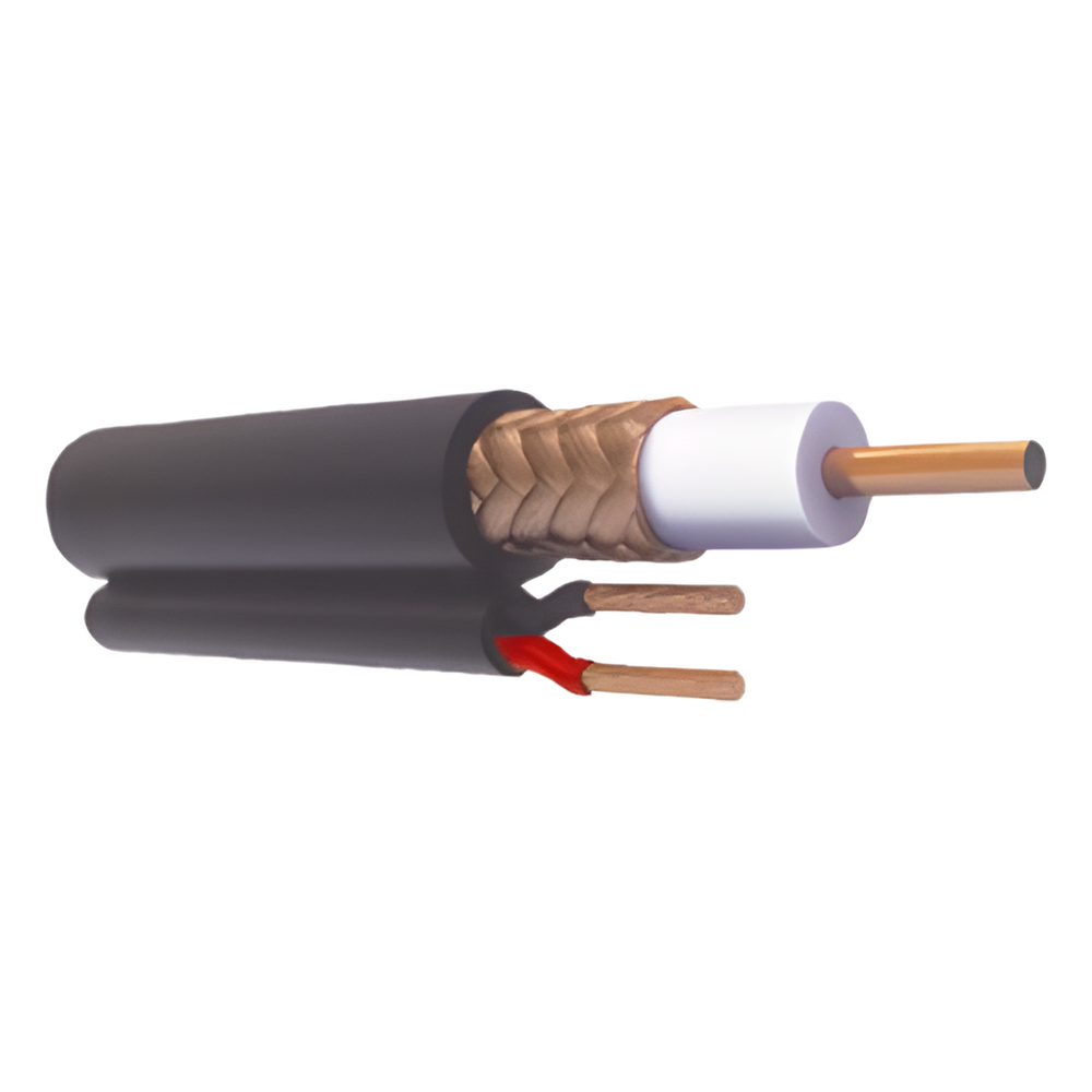 Bobina de 305 Metros (1000 Pies) de Cable RG59 Siamés, Malla de Cobre y Aluminio, CCA, Hecho en México, Optimizado para HD, Para Uso en Intemperie