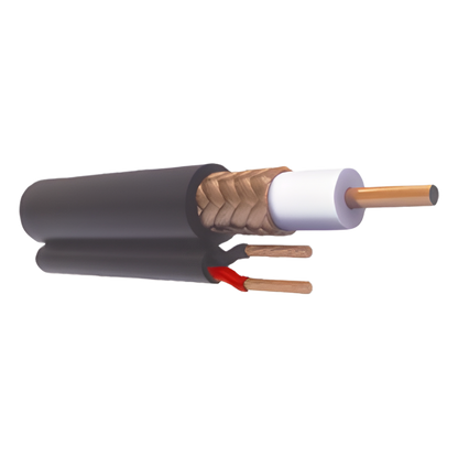 Bobina de 305 Metros (1000 Pies) de Cable RG59 Siamés, Malla de Cobre y Aluminio, CCA, Hecho en México, Optimizado para HD, Para Uso en Intemperie