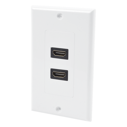 Placa de Pared de 2 Puertos HDMI Hembra a Hembra