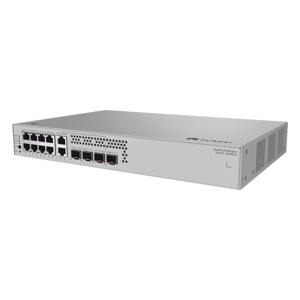 Switch de Acceso eKit Administrable / Capa 2 / 6 Puertos PoE+ Gigabit + 2 Puertos PoE+ Multi-Gigabit (2.5 Gbps) + 2 Puertos Gigabit + 2 Puertos SFP +