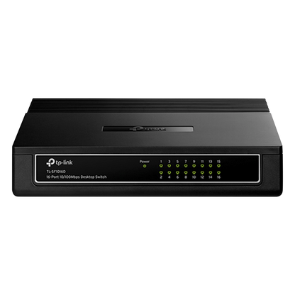 Switch no administrable de 16 puertos 10/100 Mbps para escritorio