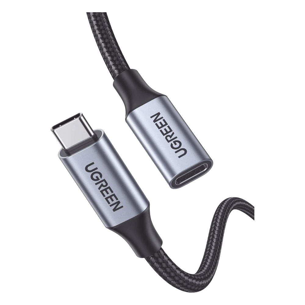 Cable USB-C Macho a USB-C Hembra | 1metro | USB-C 3.1 Gen 2 | Compatible con Thunderbolt 3 | Carcasa de Aluminio | Nylon Trenzado | Transferencia de