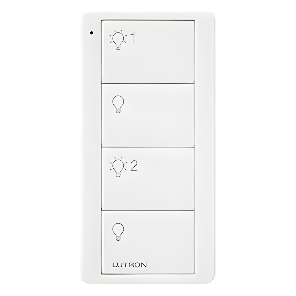 Control Pico inalámbrico de 4 botones para encender y apagar dos grupos de luces, con batería de 10 años, compatible con Caseta Wireless, RadioRA 2 y