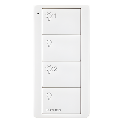 Control Pico inalámbrico de 4 botones para encender y apagar dos grupos de luces, con batería de 10 años, compatible con Caseta Wireless, RadioRA 2 y
