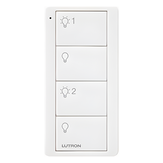 Control Pico inalámbrico de 4 botones para encender y apagar dos grupos de luces, con batería de 10 años, compatible con Caseta Wireless, RadioRA 2 y