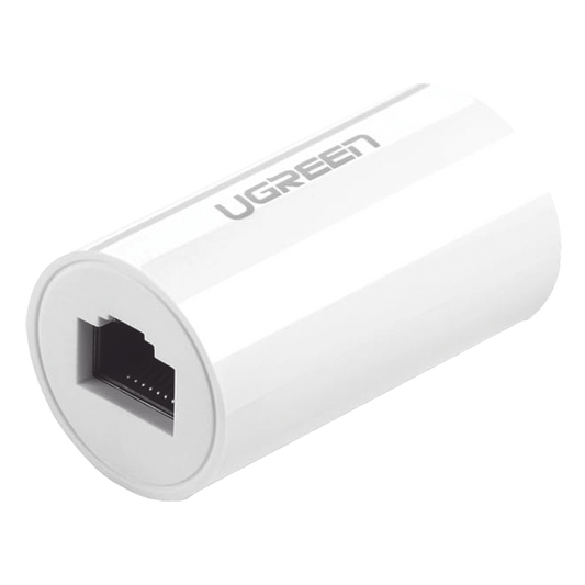 Acoplador y Protector (Extensor de Cable Ethernet RJ45) | 1000Mbps | Compatibilidad con Cat7/Cat6/Cat5e | Compatible con POE | Ignífugo | ABS | Color