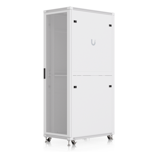 UACC Rack Cabinet 42U (600 × 1000 mm) – Gabinete de Piso Totalmente Ensamblado con Ventiladores Integrados, Paneles Removibles, Ruedas con Seguro y