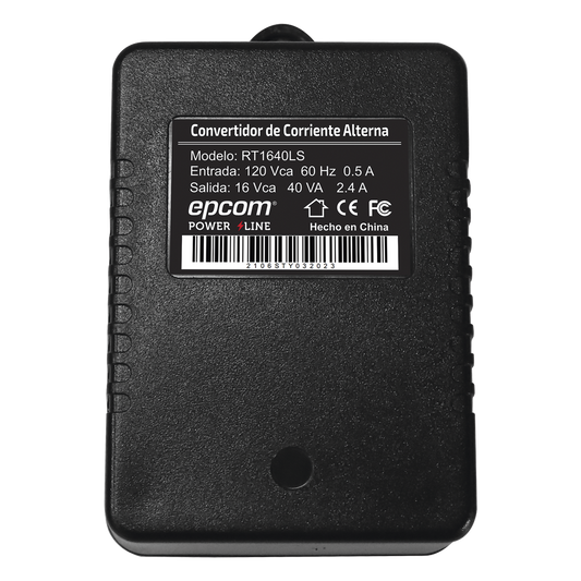 Transformador 16 Vca 40 VA / Entrada 120 Vca / Protección Contra Sobretensiones y Anti-Interferencia / Alta Eficiencia Para Equipos de Seguridad