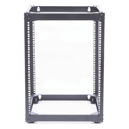 Rack Abierto de 4 Postes Instalación Pared o Piso de 14 Unidades, Ideal para Equipo de Audio!