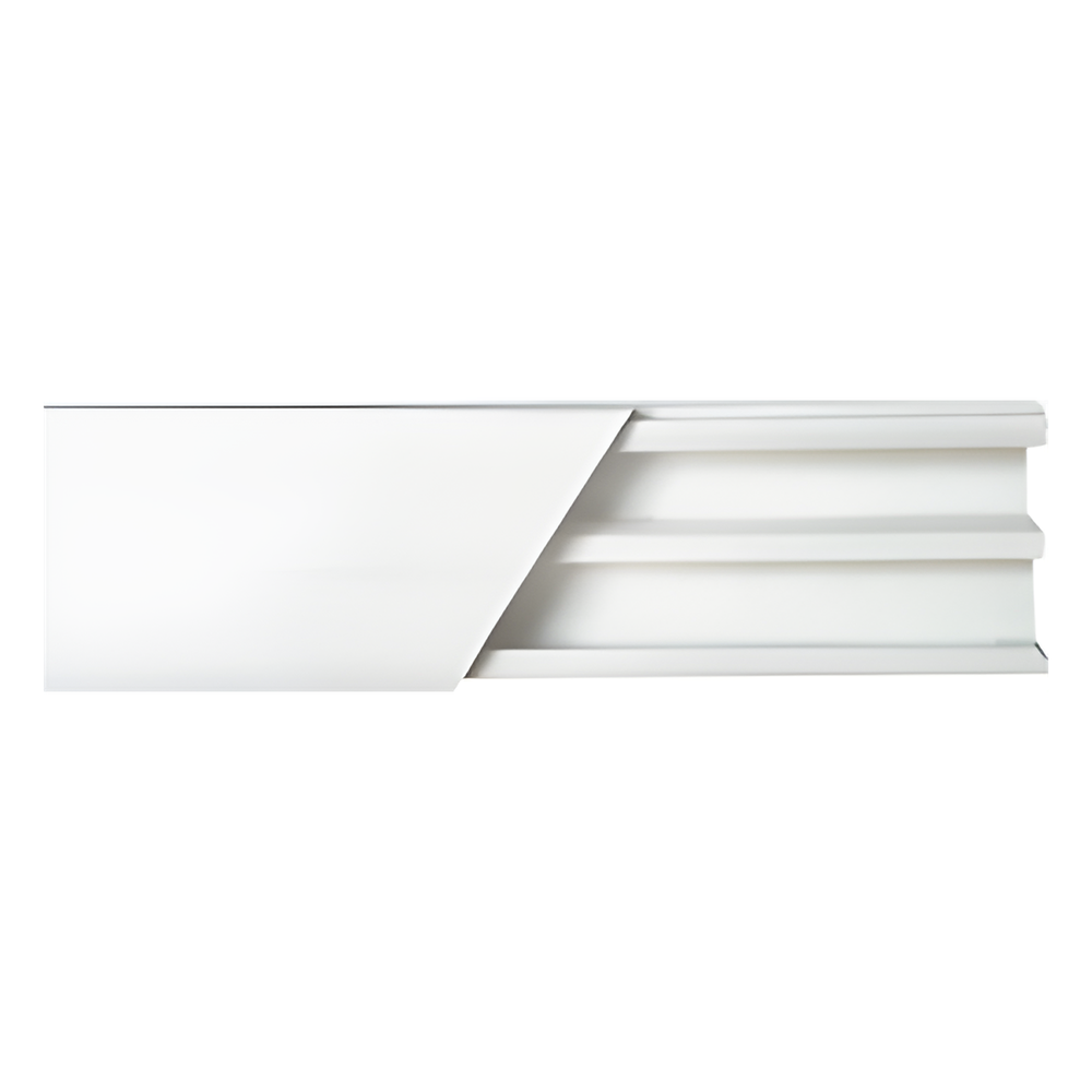 Canaleta blanca de PVC auto extinguible, con división, 20 x 10 mm, tramo de 2.5m (5101-01250)
