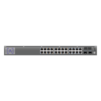 Switch Gigabit PoE+ Administrable / 24 puertos 10/100/1000 Mbps (16 de ellos POE+) + 2 Puertos SFP Uplink / Hasta 240W / Alta LabsCloud.