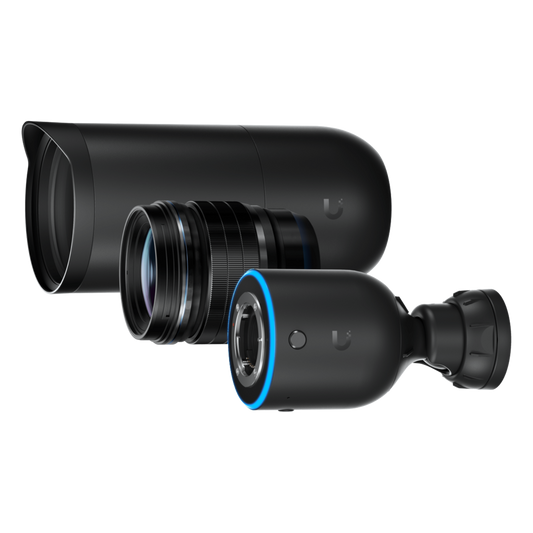 UniFi Protect AI DSLR Long Distance – Cámara 4K PoE+ para Interior/Exterior con Sensor de Alta Sensibilidad, Lente Fija de larga distancia de 45 mm y