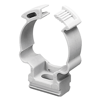 Soporte de collar (Abrazadera), PVC Auto-extinguible, cerrado para tubería de 50 mm