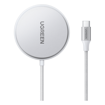 Cargador Inalámbrico Magnético 15W / Protocolo Qi 2 / USB-C 9V 2.2A / Eficiencia 83% / Protección Multinivel / Material PC+ABS+Aleación Aluminio