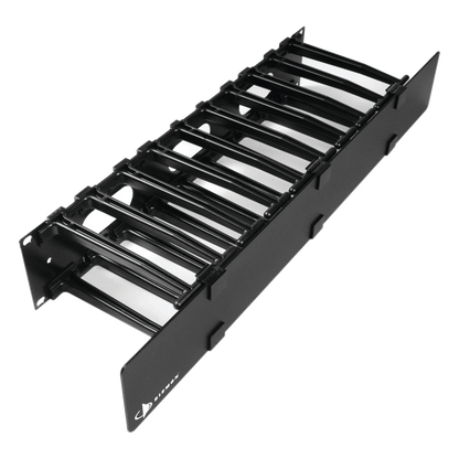 Organizador de Cable Horizontal RouteIT, Sencillo, Para Rack de 19in, 6in de profundidad, 2UR