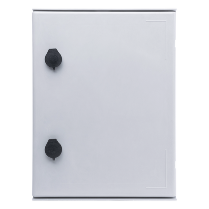 Gabinete de Poliéster IP65 Uso en Intemperie (300 x 400 x 200 mm) con Placa Trasera Interior de Plástico (Incluye Chapa y Llave).