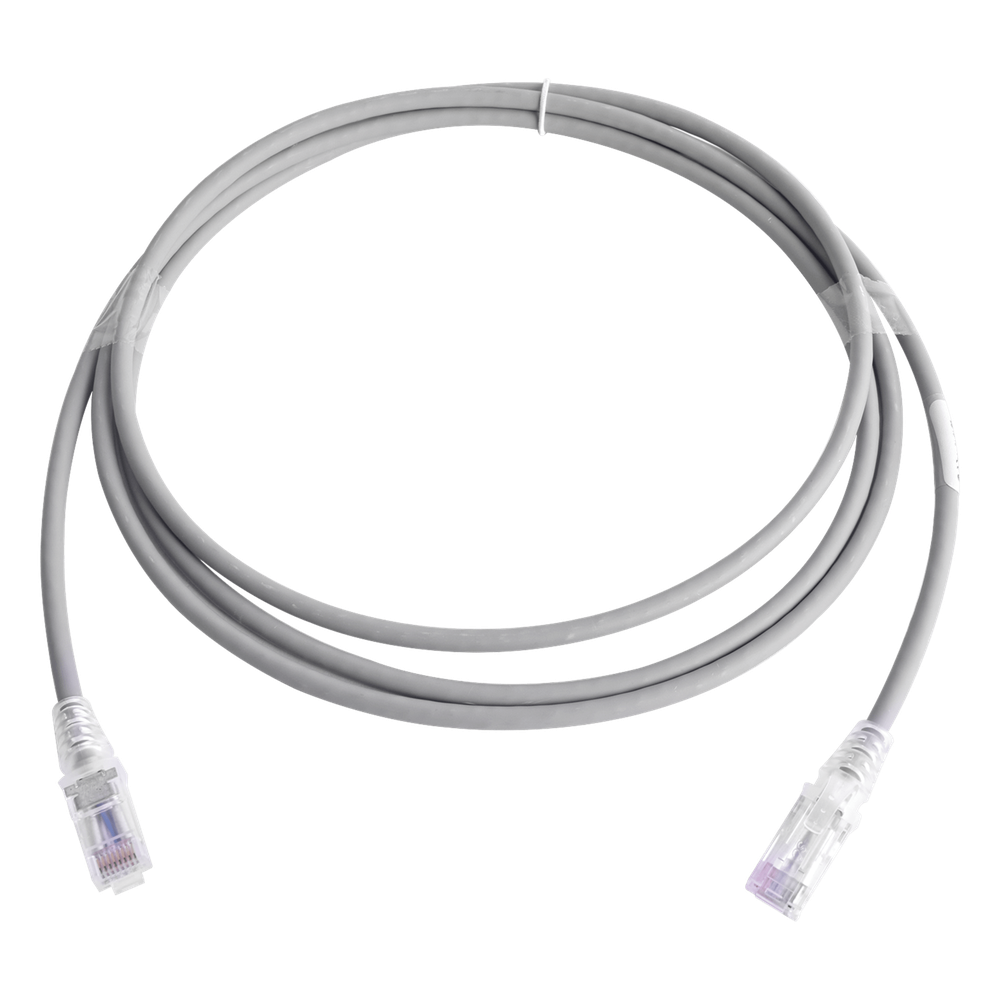 Patch Cord MC6 Modular Cat6 UTP, CM/LS0H, 2.13 Metros (7 Pies), Color Gris, Versión Bulk (Sin Empaque Individual)