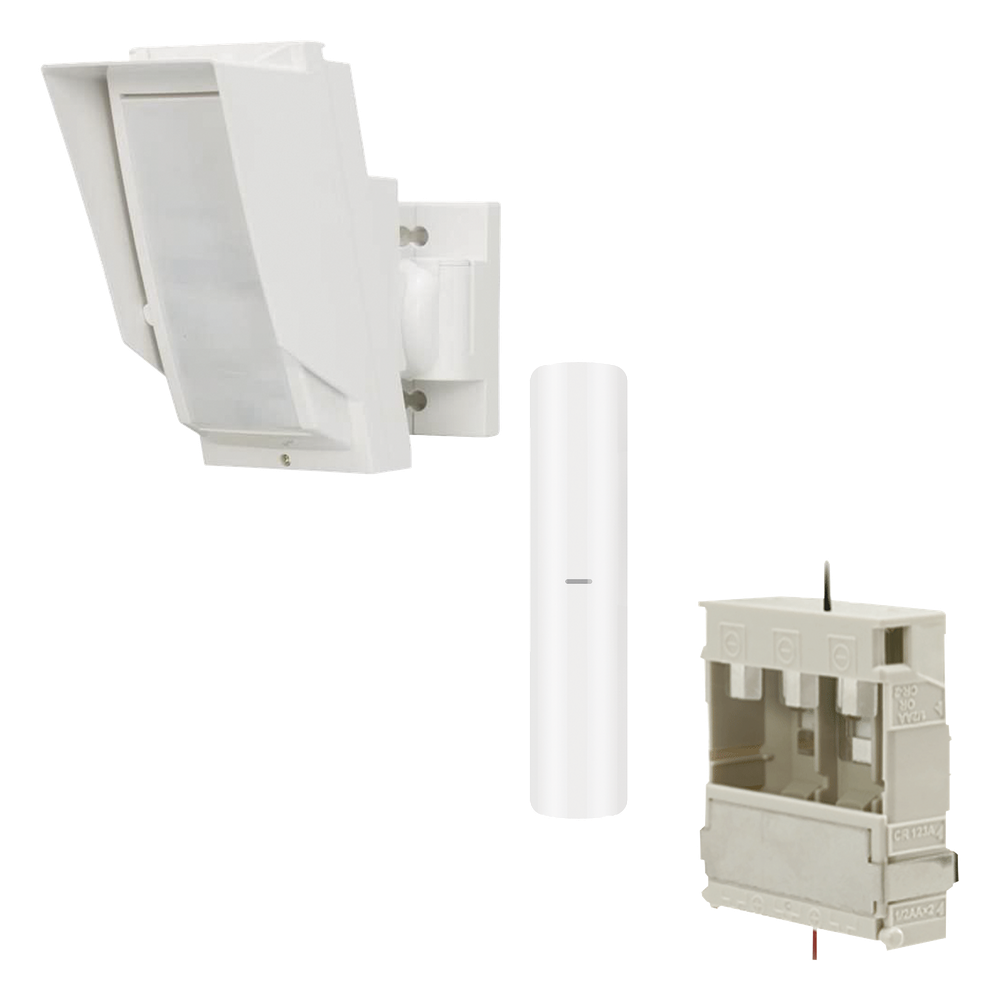 Detector de Movimiento PIR Antimascara Tipo cortina / 100% Exterior / Inalámbrico / Hasta 24 metros / Incluye transmisor DS-PDMC-EG2-WB(B) para