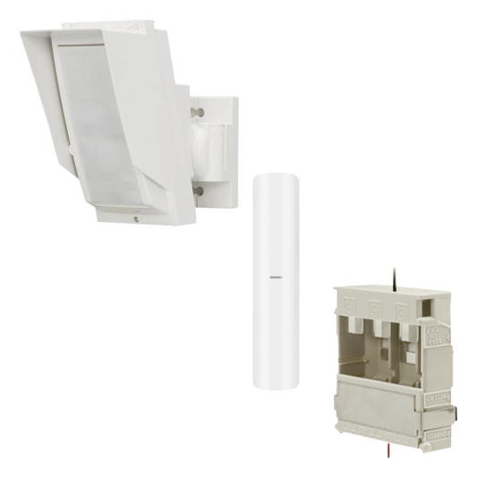 Detector de Movimiento PIR Antimascara Tipo cortina / 100% Exterior / Inalámbrico / Hasta 24 metros / Incluye transmisor DS-PDMC-EG2-WB(B) para