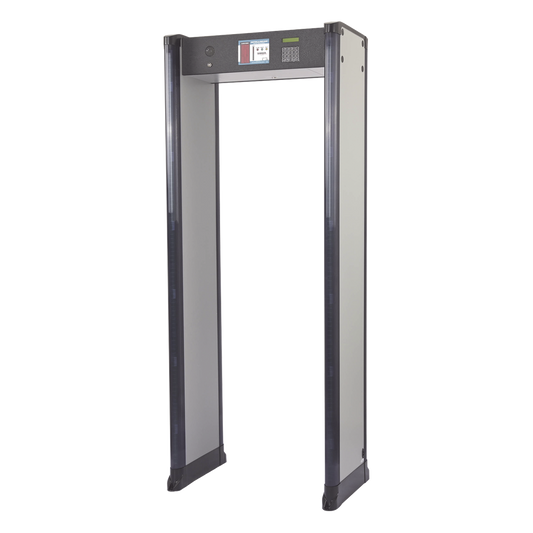 Arco Detector de Metales de 6 Zonas con Anclaje para Fijarse al Piso. Incluye Sensor IR para evitar falsas Alarmas / Certificado por la
