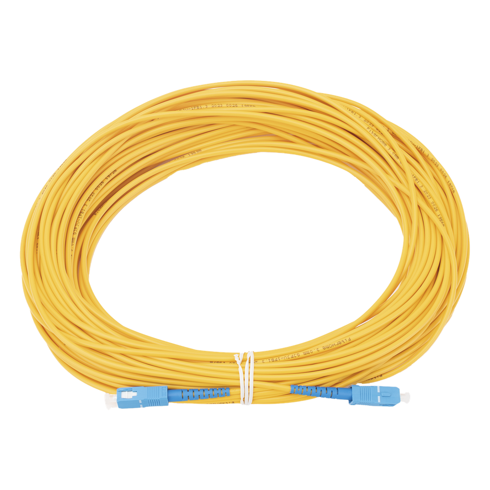 Jumper de Fibra Óptica Monomodo SC/UPC-SC/UPC Simplex de 30 Metros (98.43 Pies), 3mm