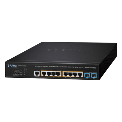 Switch AV Administrable Capa 2/ Compatible con Dante / 4 Puertos Gigabit PoE++ 802.3bt 95W + 4 Puertos Gigabit PoE+ 802.3at 32W + 2 Puertos 10G SFP+