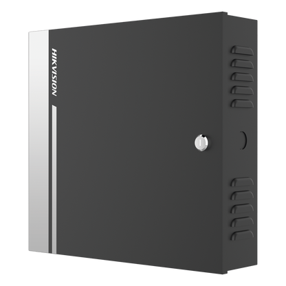 Controlador de Acceso para 4 Puertas y 8 Lectores RS485 o 4 Wiegand / Incluye Gabinete y Fuente de Alimentación 12Vcc/8A / Soporta Batería de