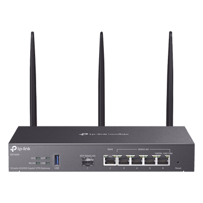 Router Omada VPN / SDN Multi-WAN Gigabit / 1 Puerto WAN SFP Gigabit / 1 Puerto WAN RJ45 Gigabit / 2 Puertos LAN RJ45 Gigabit / 2 Puertos