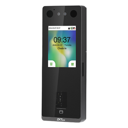 Terminal Biométrica Facial / Pantalla 2.8" / 3,000 Rostros 6,000 Huellas / IP65 / Video Intercom SIP / ONVIF / Anti-Fraude