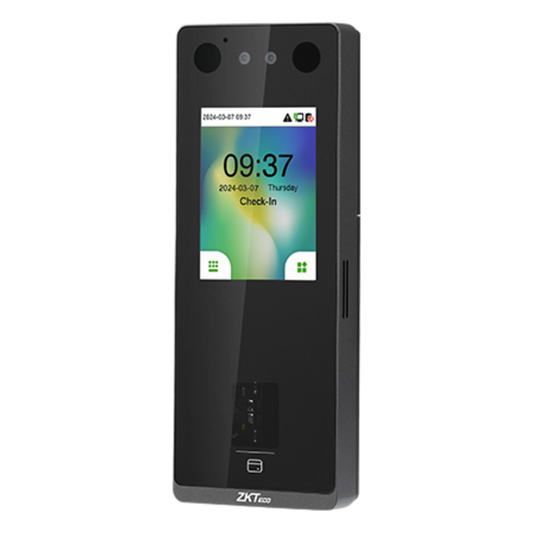 Terminal Biométrica Facial / Pantalla 2.8" / 3,000 Rostros 6,000 Huellas / IP65 / Video Intercom SIP / ONVIF / Anti-Fraude