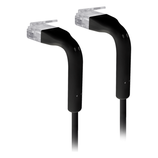 UniFi Patch Cable Cat6 Ultradelgado GbE con Botas Flexibles, Color Negro, 0.3 Metros (0.98 Pies)