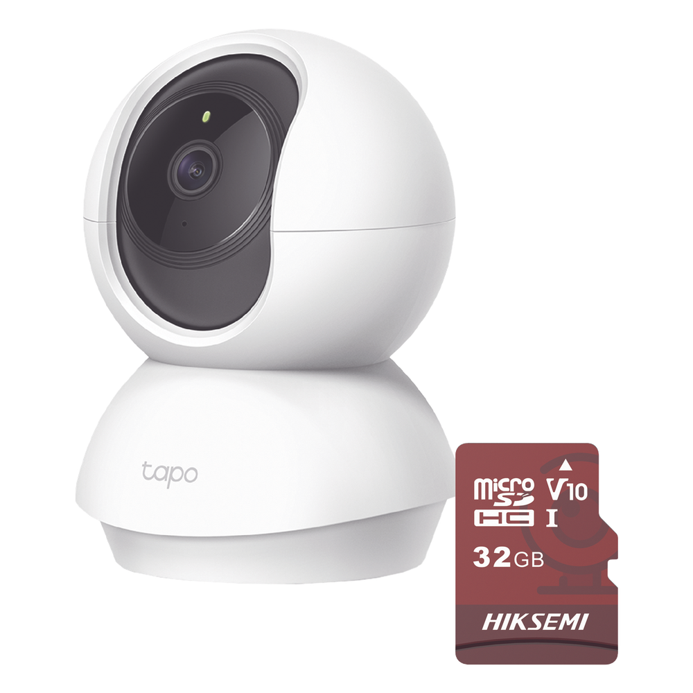 Kit de Cámara IP Wi-Fi / Incluye 1 Pieza Modelo TAPOC200 / 2 Megapixel / Utiliza La App Tapo / 1 Memoria Micro SD Hiksemi Modelo HS-TF-E1/32G
