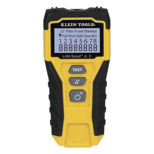 Tester de Cable LAN Scout™ Jr. 2/ Para: Prueba aprobada/ Error de Cableado/ Falla de Circuito Abierto o Cortocircuito/ Par Dividido/ Blindaje.