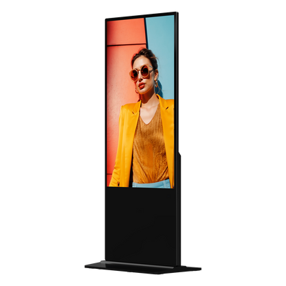 Pantalla Táctil de 55" 4K para Publicidad Digital / Base para Piso (Tótem) / Gestión de Contenido y Control Centralizado
