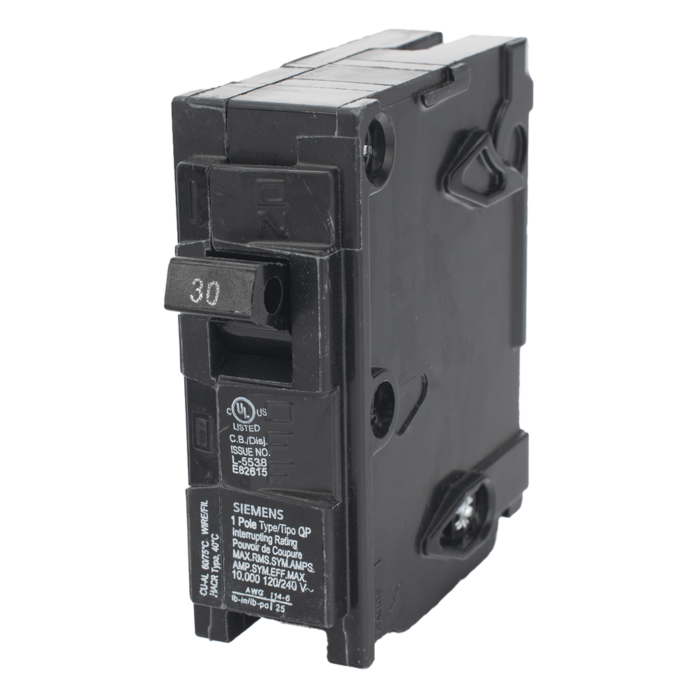 Interruptor automático enchufable tipo QP 1 polos, 30 amp