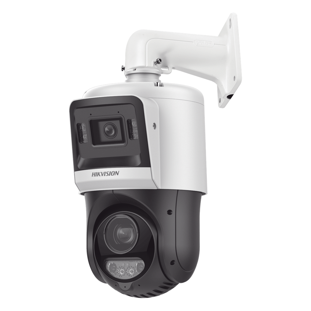 [TandemVu] PTZ IP 4 Megapixel + Cámara Fija 4 Megapixel / 25X Zoom / 100 mts IR + 30 mts Luz Blanca / IP67 / ACUSENSE / PoE+ / 2 Micrófonos