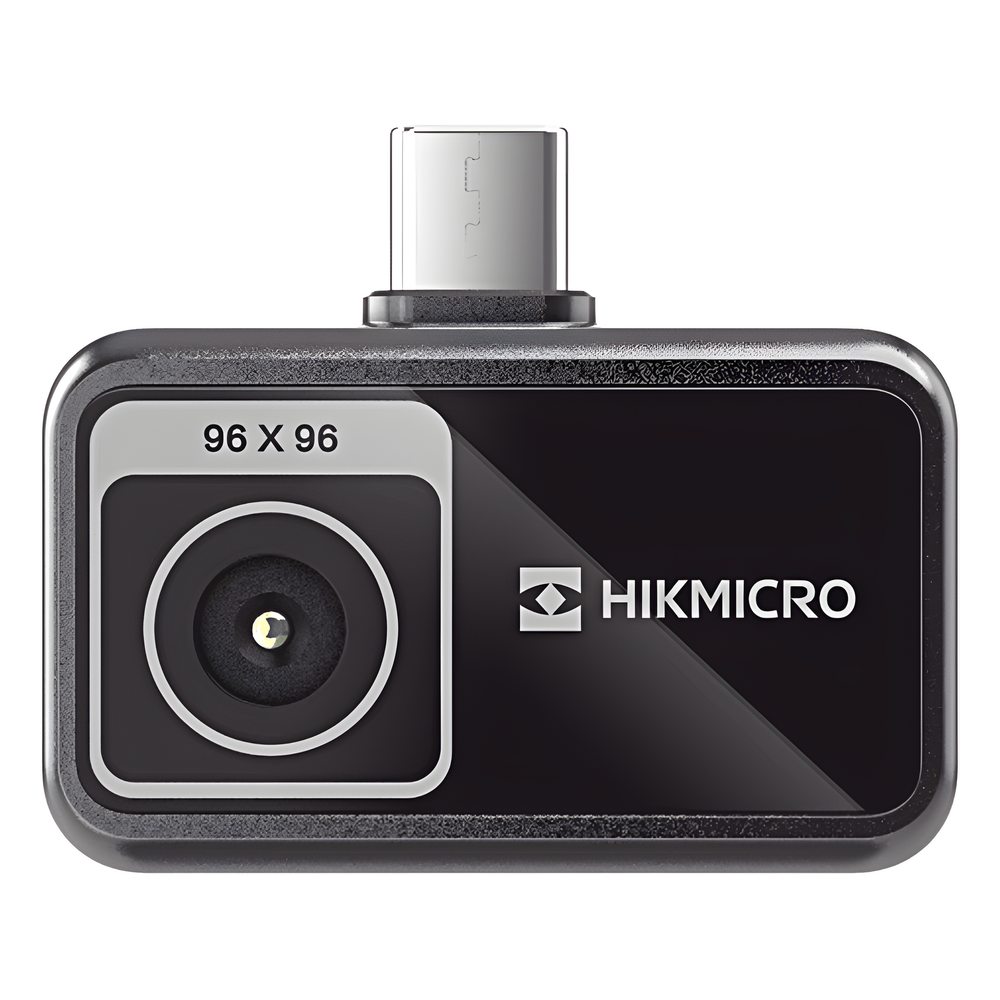 MiniE - Cámara Termográfica para Smartphone / Resolución IR 96 x 96 (9,216 píxeles) / SuperIR / Rango de -20°C a 400°C / Precisión ±2°C o ±2%