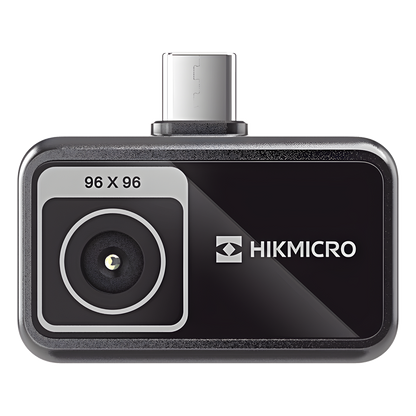 MiniE - Cámara Termográfica para Smartphone / Resolución IR 96 x 96 (9,216 píxeles) / SuperIR / Rango de -20°C a 400°C / Precisión ±2°C o ±2%