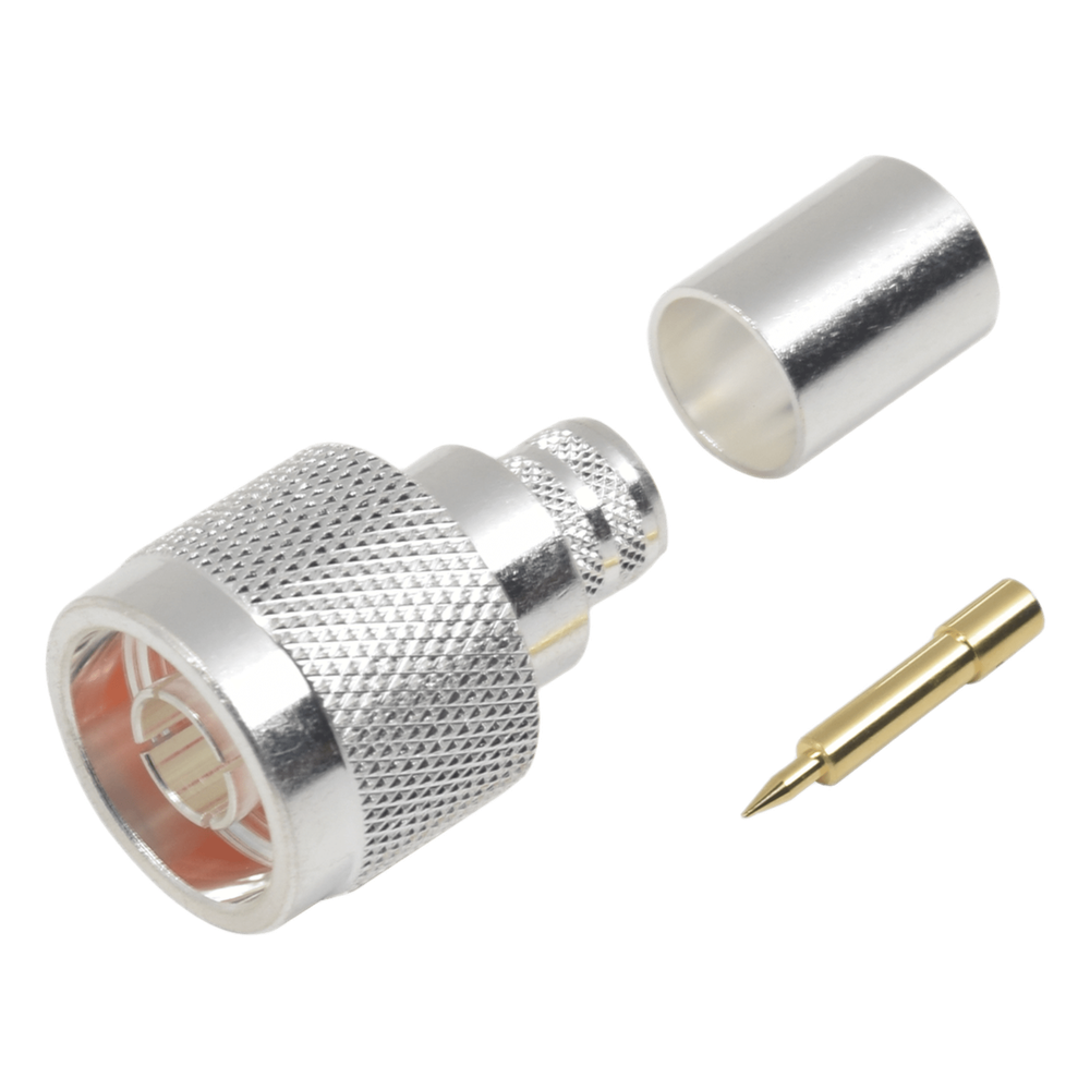 Conector N Macho de Anillo plegable para cables LMR-400, 9913, CNT-400, RG8/U-SYS, RFLASH-1113, 8214